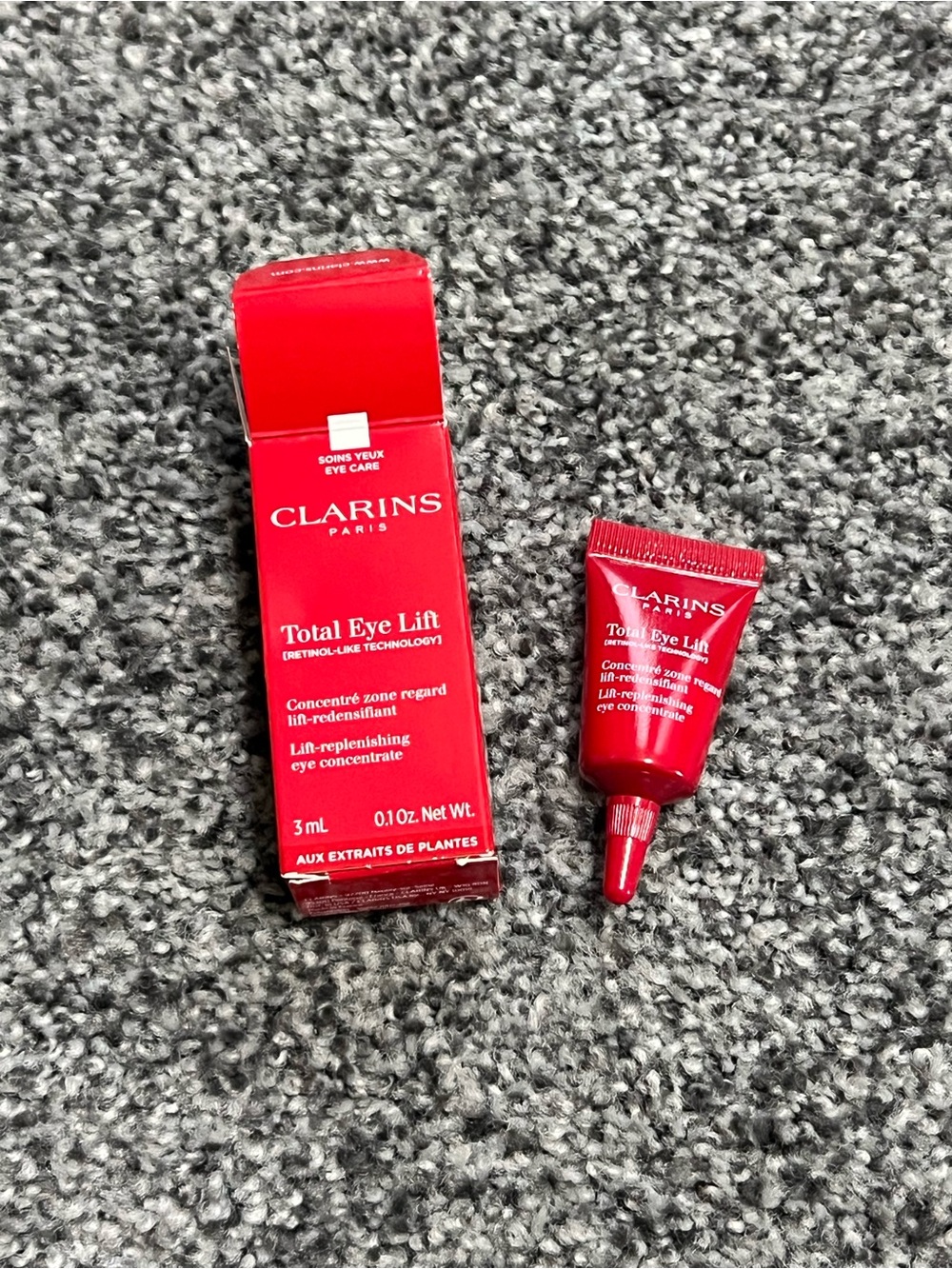 💋3/$15💋Clarins Total Eye Lift Concentrate Eye Cream Sample Size 0.10 oz. NIB